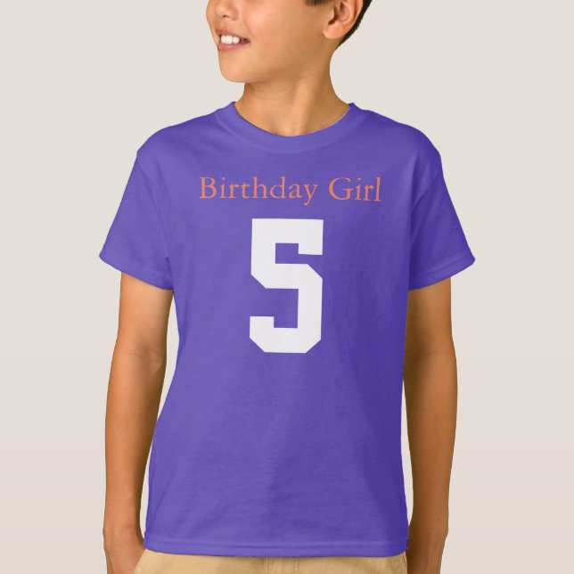Camiseta Birthday Girl 5 (Frente)