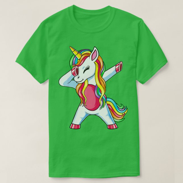 Camiseta Birthday Girl Dabbing Dabbing Unicorn Birn Birn (Frente do Design)