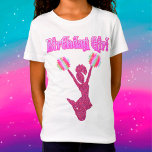Camiseta "Birthday Girl" de animação<br><div class="desc">Meninas Encantadas "Birthday Girl" T-Shirt - Diz "Birthday Girl" em letra decorativa de rico, tem um cheerleader brilhante com pom multicolorido!</div>