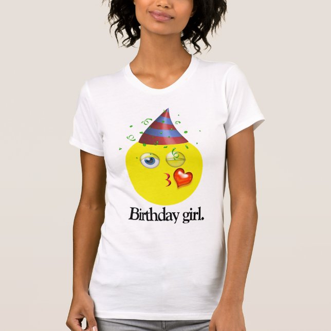 Camiseta Birthday Girl Emoji (Frente)