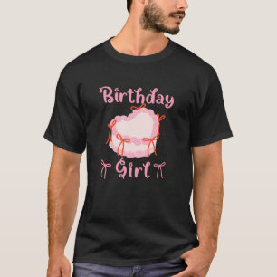 Camiseta Birthday Girl Twin BFF Coquette Heart Pink Arco AR