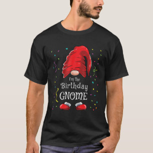 Camiseta Birthday Gnome Matando Família Engraçado Gnomo Chr