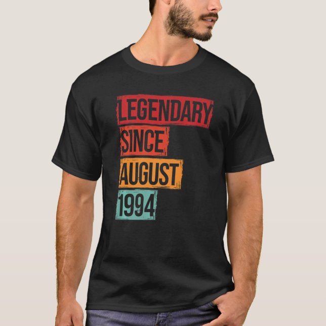 Camiseta Birthday Legendary Since August 1994 (Frente)