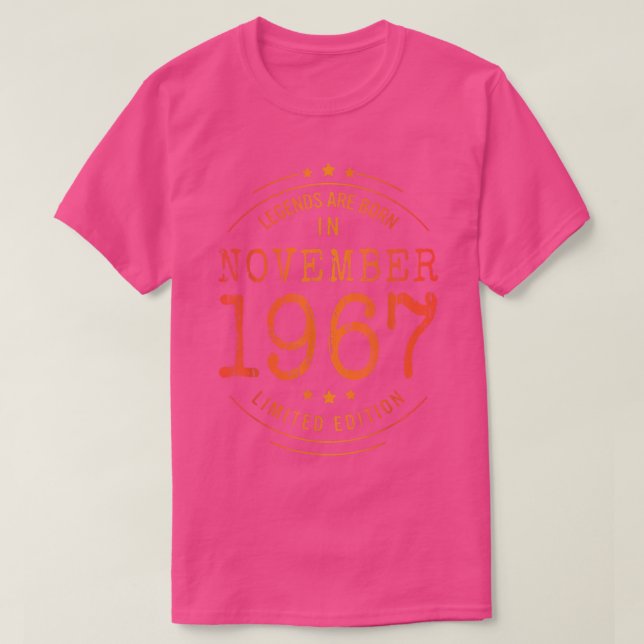 Camiseta Birthday November 1967 Year Limited Edition Used L (Frente do Design)