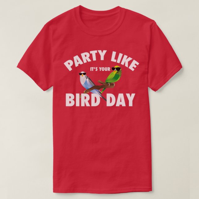 Camiseta Birthday Parakeet Parrot Bird Quacker Lover Gift (Frente do Design)