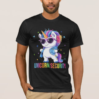 Camiseta Birthday Party Dad Mom Daughter Unicorn Security 