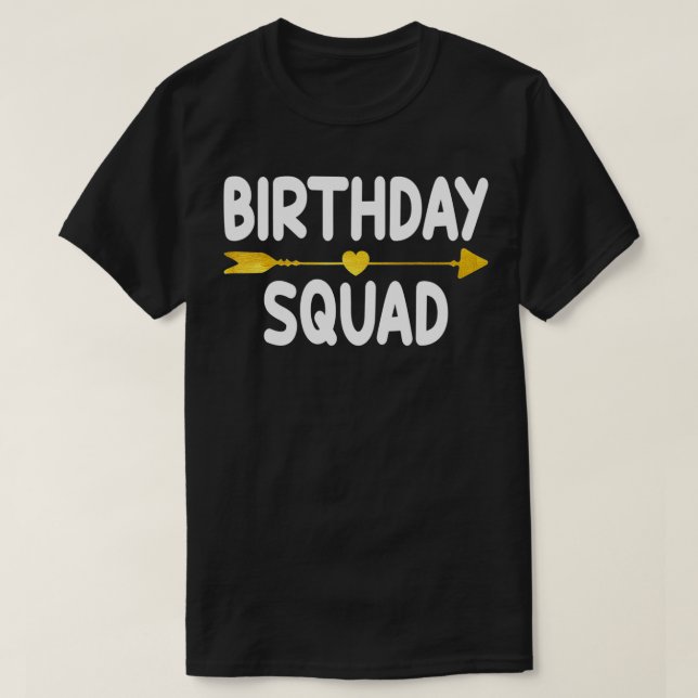 Camiseta Birthday Squad (Frente do Design)