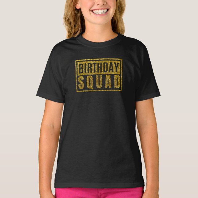 Camiseta Birthday Squad T-Shirt (Frente)