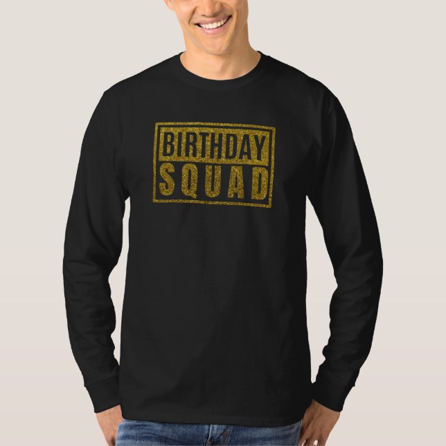 Camiseta Birthday Squad T-Shirt (Frente)
