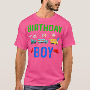 Camiseta Birthday Truck Toddler Party Birthday Boy Mixed Tr
