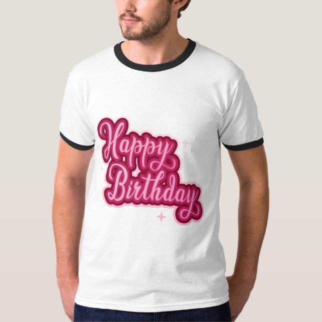 Camiseta Birthday Typography Sayings (Frente)