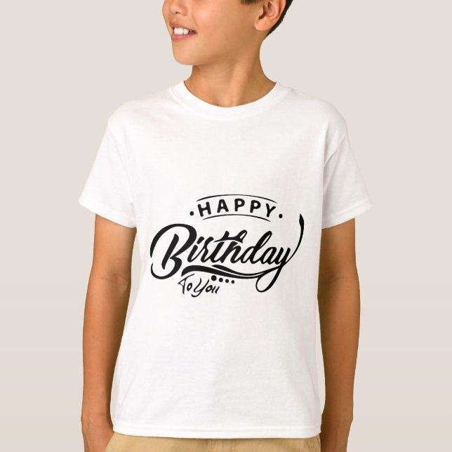 Camiseta Birthday Typography Sayings (Frente)