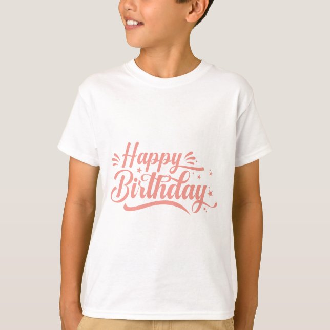 Camiseta Birthday Typography Sayings (Frente)