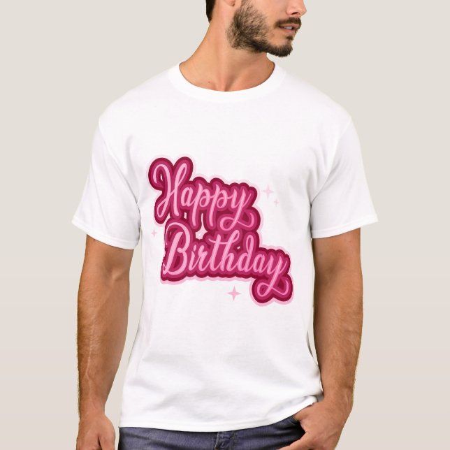 Camiseta Birthday Typography Sayings (Frente)