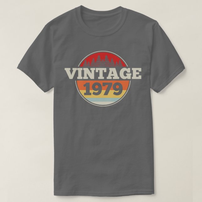 Camiseta Birthday Vintage 1979 Retro (Frente do Design)