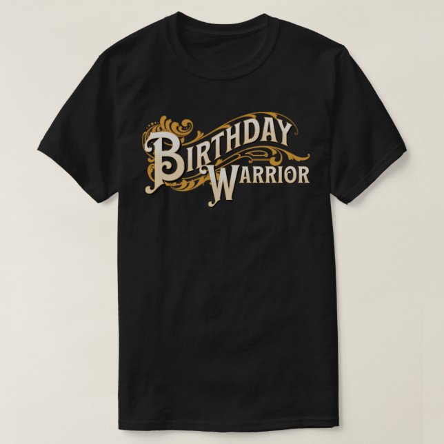 Camiseta Birthday Warrior (Frente do Design)