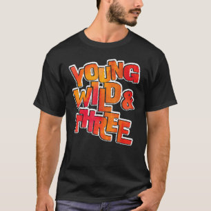 Camiseta Birthday Young Wild & 3 Boho aniversário de 3 anos