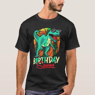 Camiseta Birthdaysaurus Birthday Saurus Dinosaur Family Mat