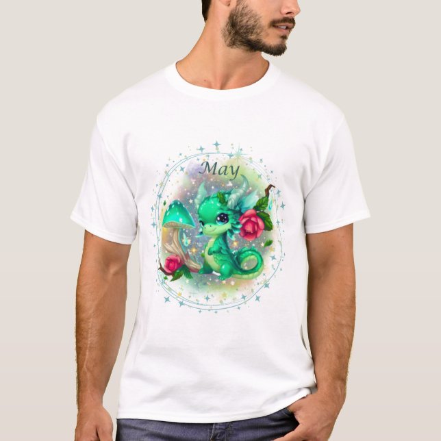 Camiseta Birthstone May Emerald DragonT-Shirt (Frente)