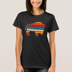 Camiseta Bisão Antigo Vaca Búfalo Parque Nacional Ocidental