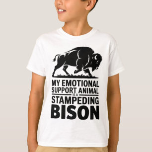 Camiseta Bisão de Apoio Emocional Engraçado Adhd Ansiedade 