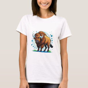 Camiseta bisão de chifre grande