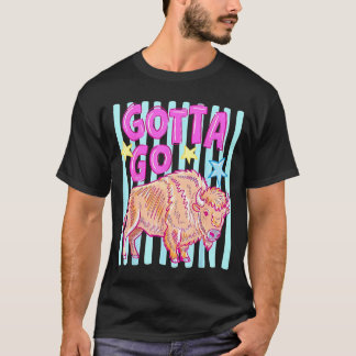 Camiseta Bisão ocidental engraçado tem que ir búfalo rodeio
