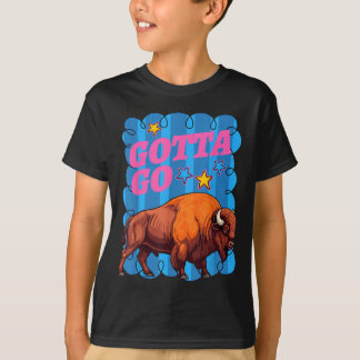 Camiseta Bisão ocidental engraçado tem que ir búfalo rodeio