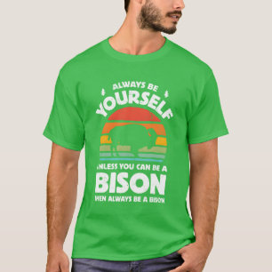 Camiseta Bisão Sempre Será Seu Retro Vintage 70s Homens Mul