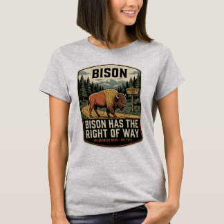 Camiseta Bisão Tem Prioridade de Passagem Vintage Yellowsto