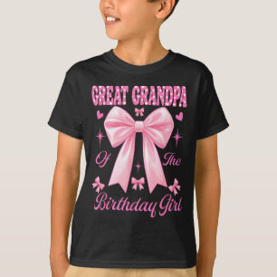 Camiseta Bisavô aniversário menina combinando coquette rosa