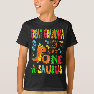 Camiseta Bisavó do Menino de 1 Ano do One-a-saurus
