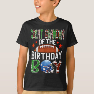 Camiseta Bisavó do Menino de Aniversário Dia de Jogo de Fut