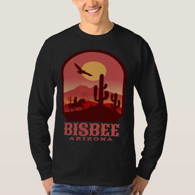 Camiseta Bisbee Arizona Cacti and Sunset (Frente)