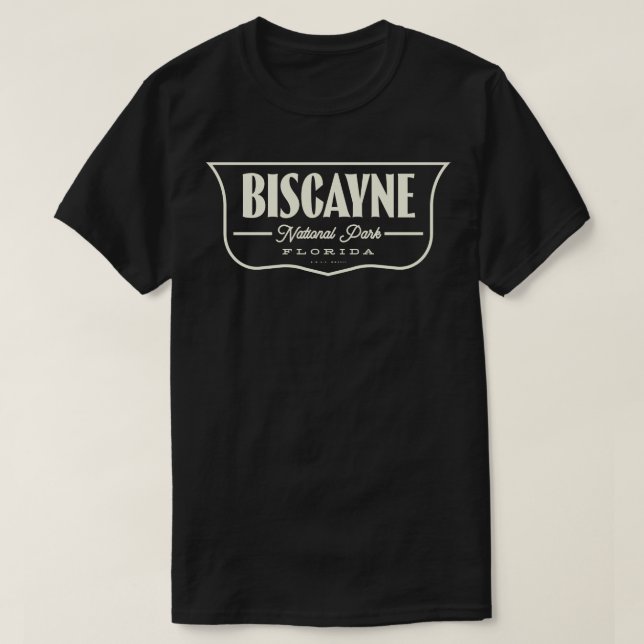 Camiseta Biscayne National Park Shield Tan (Frente do Design)