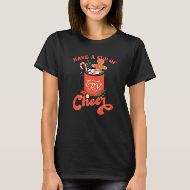 Camiseta Biscoito de Gengibre Feliz Natal H (Frente)