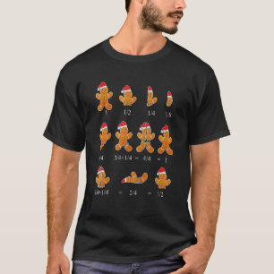 Camiseta Biscoito de Gengibre Fração Professor de Matemátic