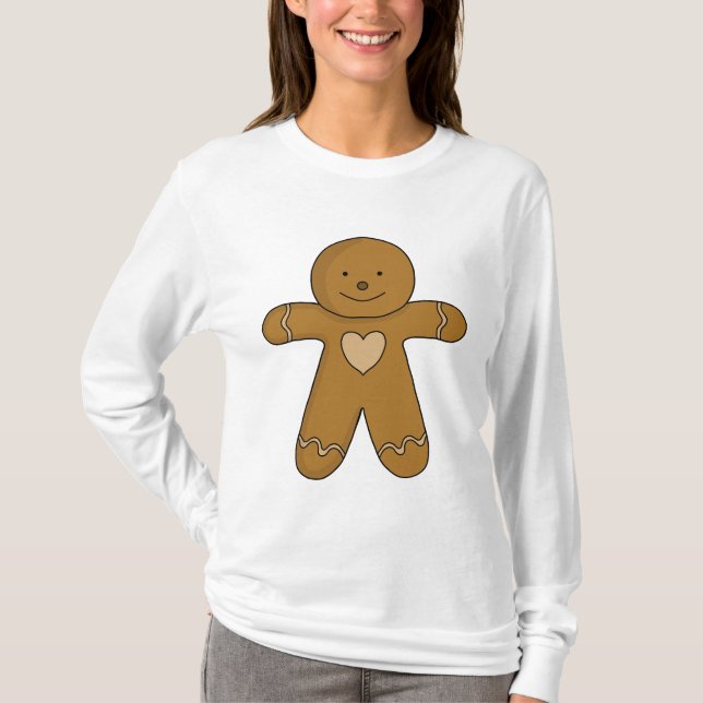 Camiseta Biscoito de Natal do GingerBread (Frente)