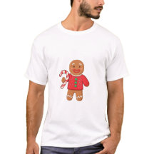 Biscoito de Natal Gingerbread Man Cute Segurando C