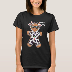 Camiseta Biscoito Homemade de Gengibre Vaca Divertida Natal