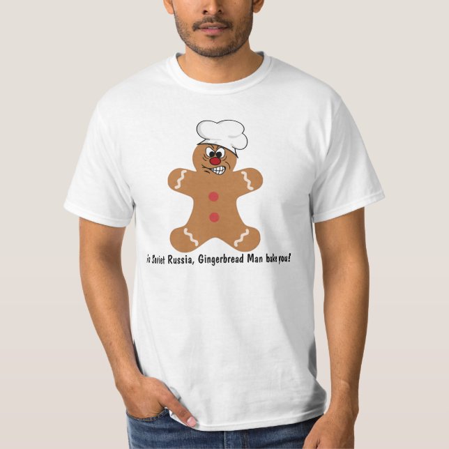 Camiseta Biscoito irritado do homem de pão-de-espécie (Frente)