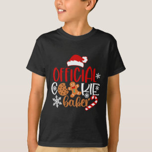 Camiseta Biscoito oficial flocos de neve papais noeis natal