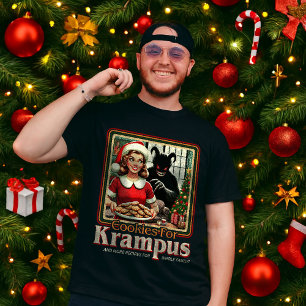 Camiseta Biscoito Para O Krampus Feliz Natal Krampus Horror