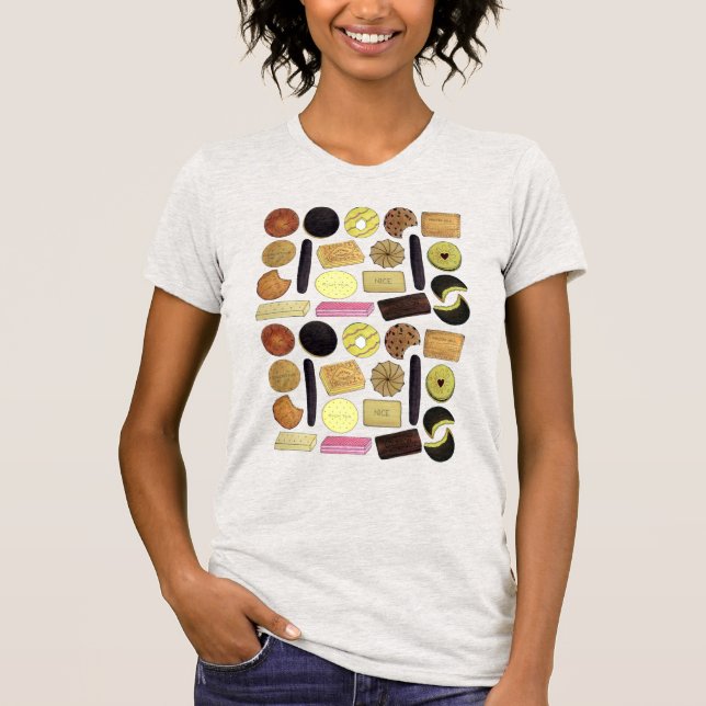 Camiseta Biscoitos britânicos Pão-de-Atalho Rich Tea Digest (Frente)