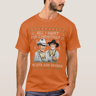 Camiseta Biscoitos de Caubóis do Oeste e Citações de Natal