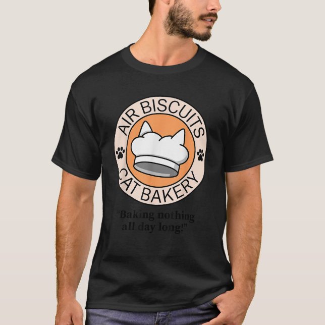 Camiseta Biscoitos de gatinho de ar, padaria de gato, camis (Frente)