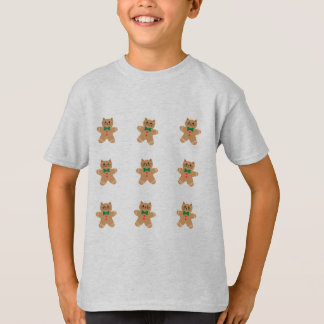 Camiseta Biscoitos de Gengibre em Forma de Gato Adoráveis