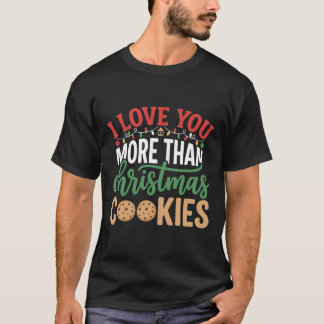 Camiseta Biscoitos de Natal Amam Você Mais