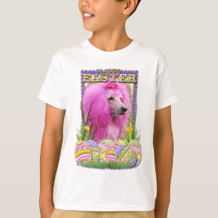 Camiseta Biscoitos do ovo da páscoa - caniche - rosa