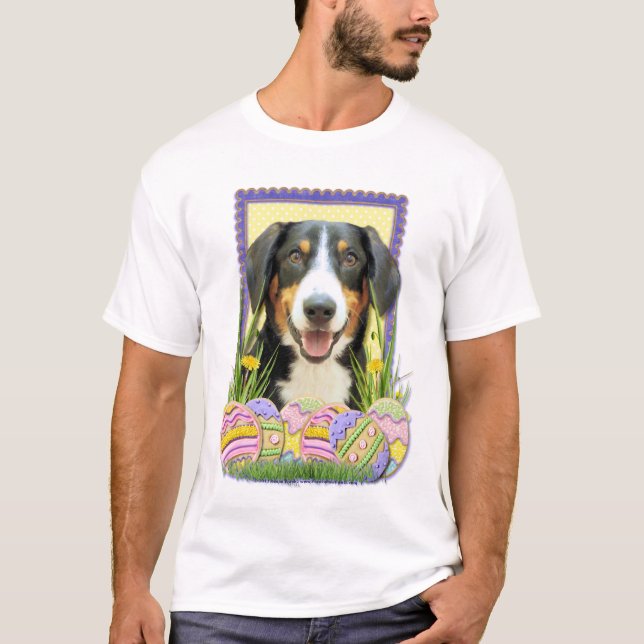 Camiseta Biscoitos do ovo da páscoa - Entlebucher - Eiger (Frente)